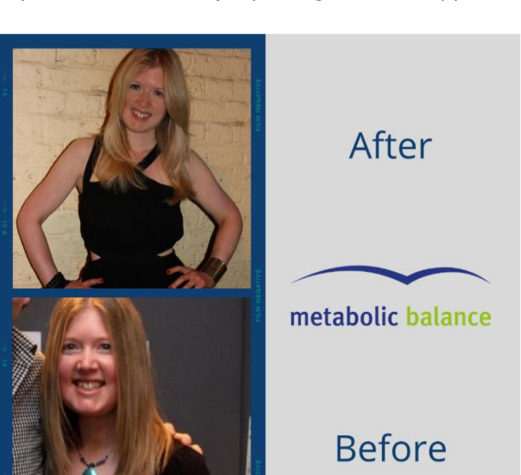 Metabolic Balance before and after — a female client’s weight-loss transformation